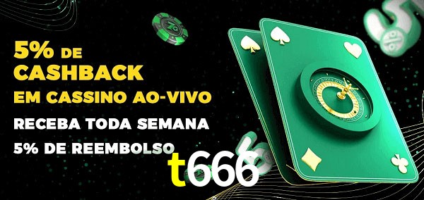 Promoções do cassino ao Vivo t666